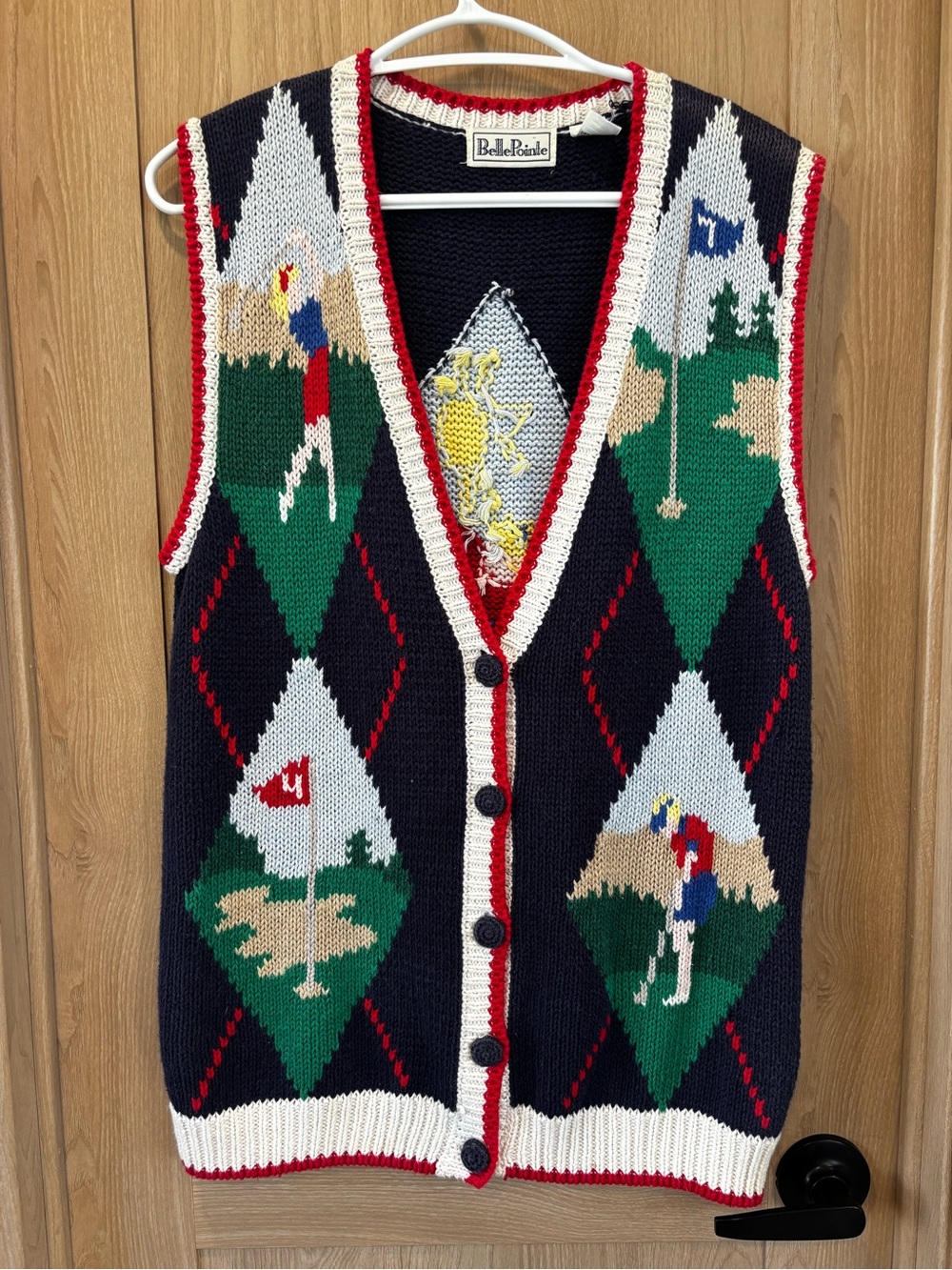 Vintage Knit Golf Vest Size S Preppy